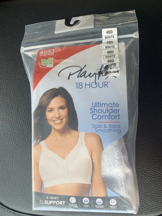 Playtex Other - Playtex 18 Hour White Wirefree Bra - Ultimate Shoulder Comfort 40D